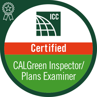 International Code Council badge: Certified CALGreen Inspector and Plans Examiner